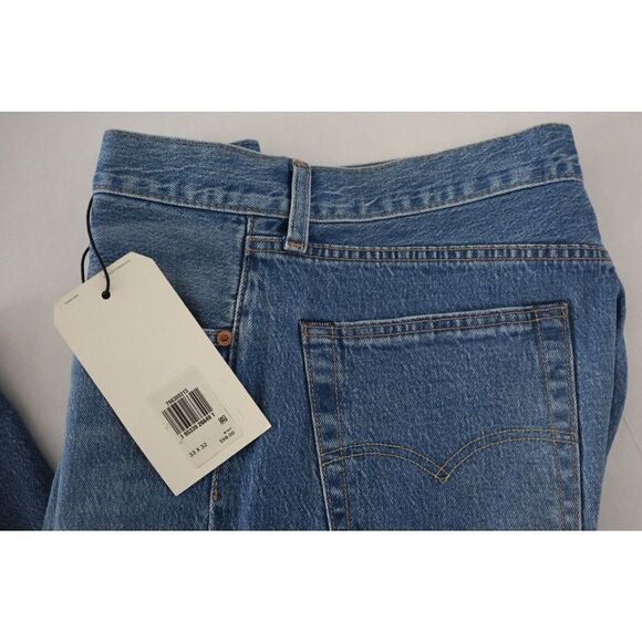 Levi's Premium 501 Men's Sz 33x32 Blue '93 Straight Leg Button Fly Jeans $98 - Picture 5 of 11
